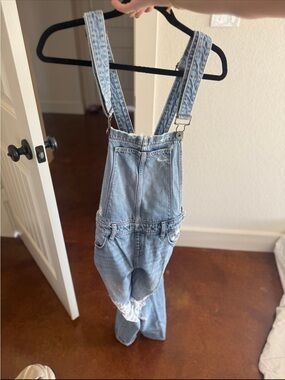 PAIGE Light Blue Denim Overalls for Women